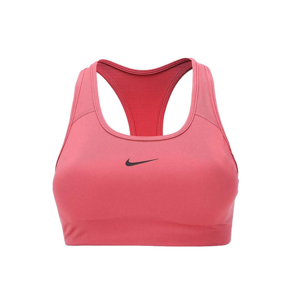 Nike Solid Color Medium Support One-Piece Padded Sports Tank Top Women Tops Pink BV3637-622