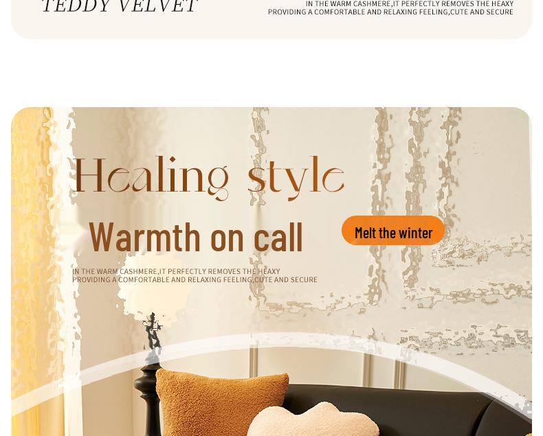 Lammwolle Anti-Rutsch Sofabezug: Dicke, einteilige Polsterung für Herbst & Winter