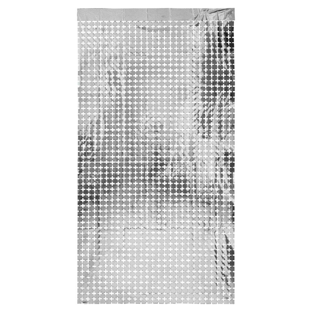 Small Size Square Rainsilk Curtain Square Shape Background Decoration Laser Curtain  Theme Party