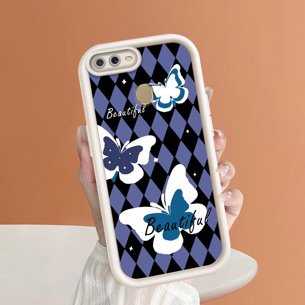 Soft Silicone Square Ladders Cartoon Pattern Full Cover Camera Protection Shockproof Case for OPPO Reno Realme OnePlus