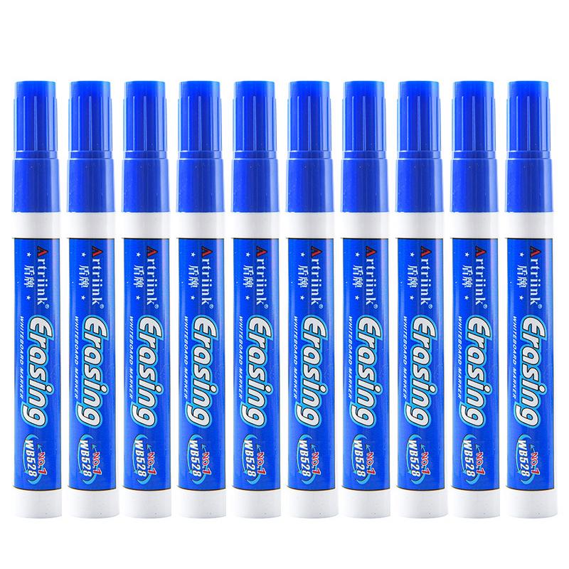 10er Set Whiteboard-Marker, 2,0 mm Spitze, Schwarz Blau Rot Grün Hohes Tintenvolumen, Büro-Lehrstift, Klare Handschrift & Leicht Abwischbar