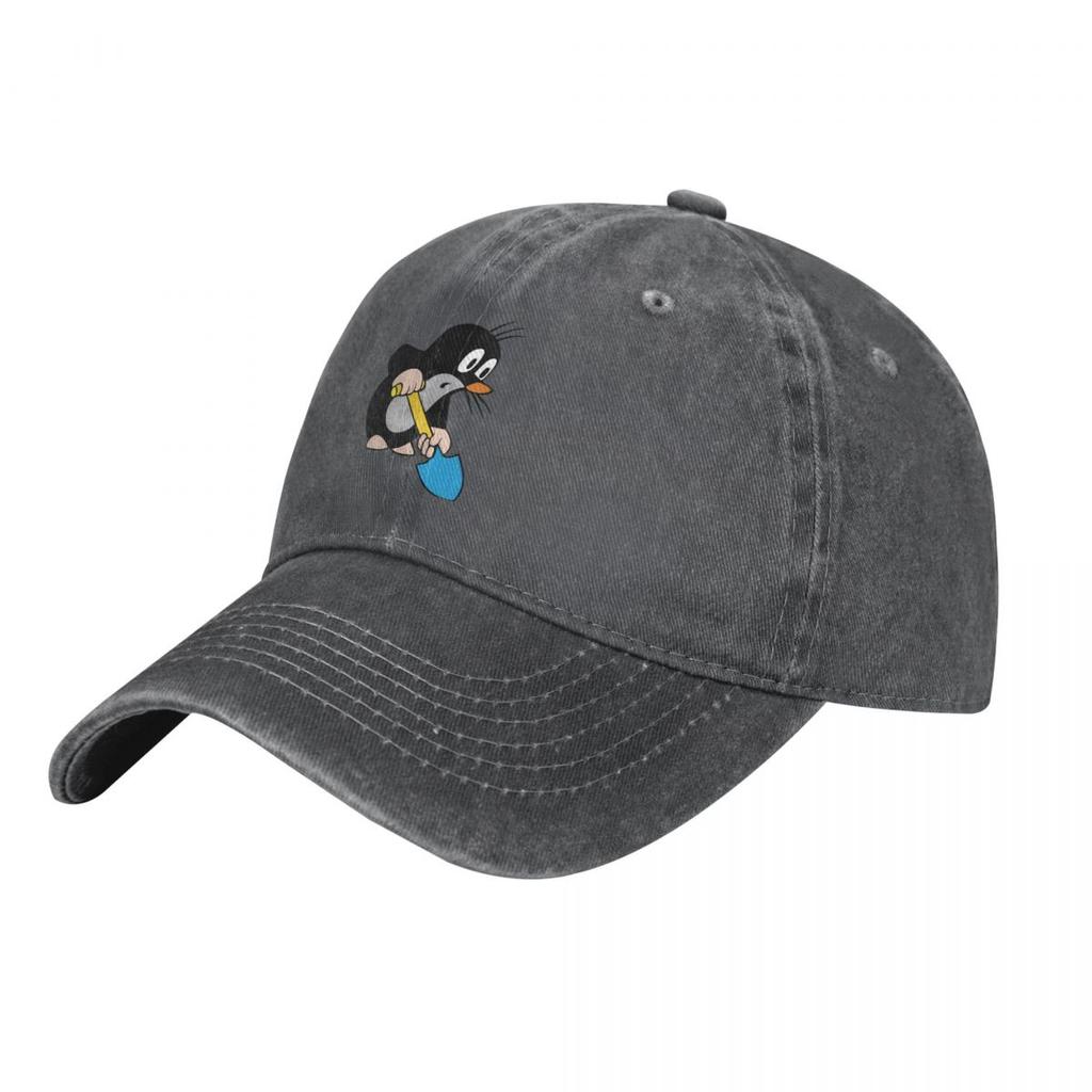 Mole Digging Baseball Caps Vintage Distressed Denim Krtek Little Maulwurf Cute Cartoon Snapback Hat Unisex Women Outdoor Caps Hat