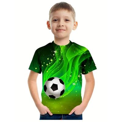 Kids T-shirt Soccer 3D Print T-shirt Boy Casual Tees Short Sleeve Street Football Tops Girls Boys Sports Tshirts Chico Camiseta