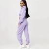 1116 European and American women's clothing velvet urban leisure sports leisure drawstring hooded trousers set