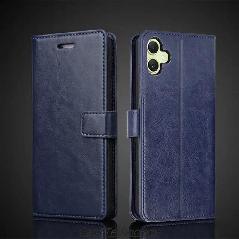 Luxury Classic Flip Book Wallet Leather Phone Case Cover Money + Card Slot for Samsung Galaxy A05 A05S A15 A25 A35 A55 5G 4G S23 S22 S24 S24+ Ultra