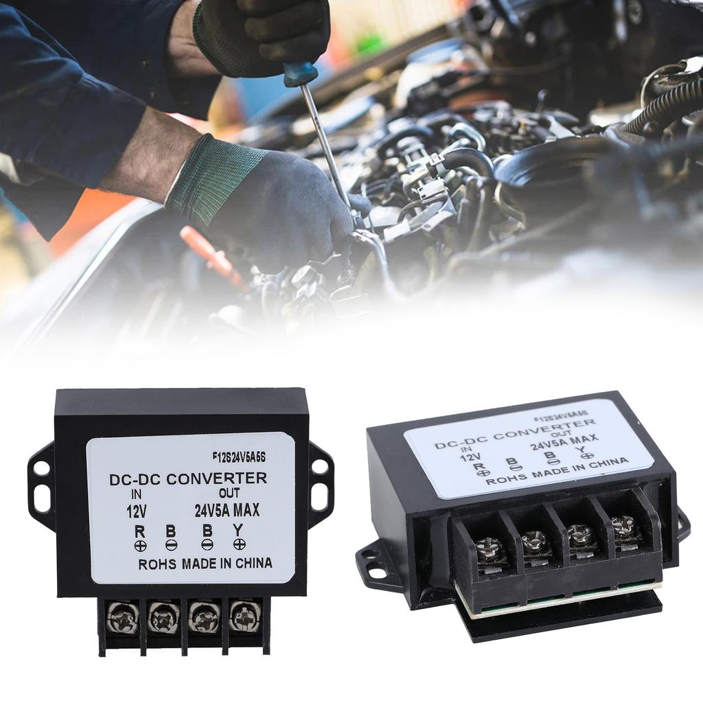 12V to 24V Converter 5A 120W 12V to 24V Step up Converter Block 12V to 24V Converter for LED Light Truck Vehicle Boats