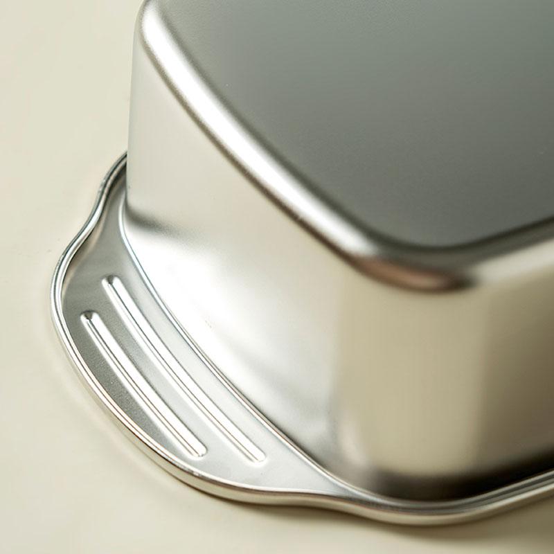 Stainless Steel Cooking Pan, Heavy-Duty Metal Food Serving Plate - Kitchenware