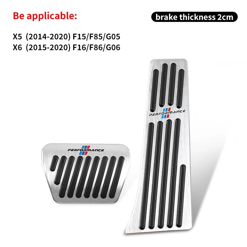 2025 Hot Car Brake Foot Rest Pedal Cover Alloy Rubber Gas Pedal Protector For BMW X3 X5 M5 M3 E46 E90 E60 F10 E39 F30 E36 G30 E8