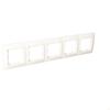 5-gang Universal Frame IP20 / IP44, White Simon54