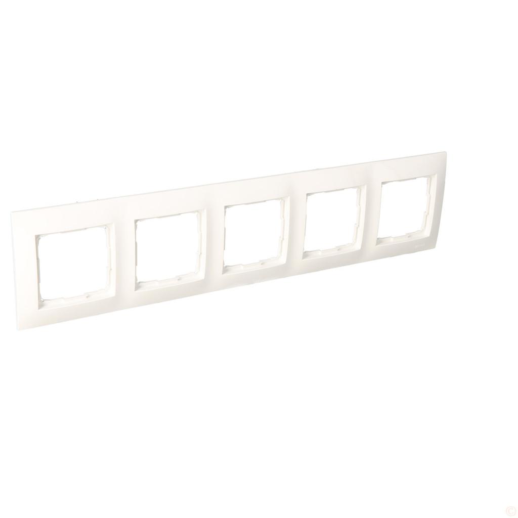 5-gang Universal Frame IP20 / IP44, White Simon54