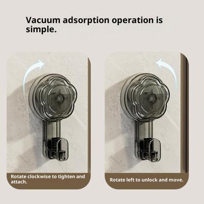 Fashion Flower Shape Powerful Suction Cup Hooks Vacuum Reusable Shower Hooks Heavy Duty Clothes Hook Traceless Clothes Hook