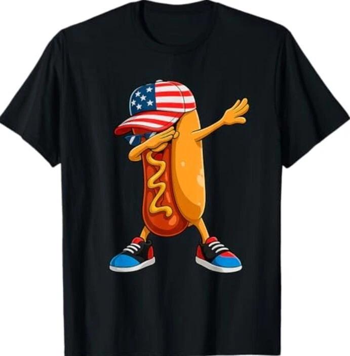 4th of July Hot dog Funny Fourth of July T-Shirt XL