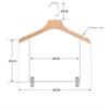Adjustable Metal Clips Solid Wood Suit Hangers Closet Clothes Durable Pant Hangers  Home