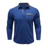 Autumn New Men's Long-sleeved Waffle Polo Shirt Fashion Men's Lapel T-shirt Tops