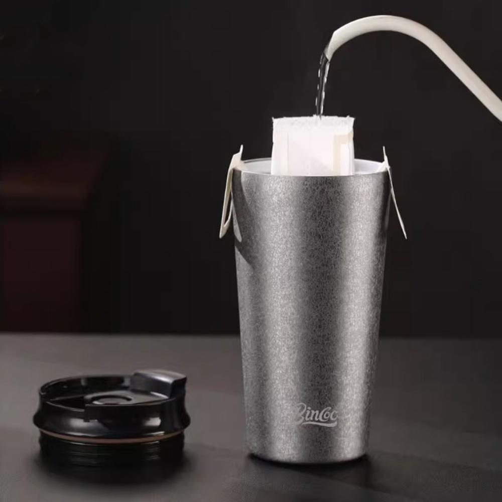 Ceramic Liner Travel Cup With Lid Leakproof Insulated Thermal Mug Coffee Cup Keep Hot And Cold Tumbler