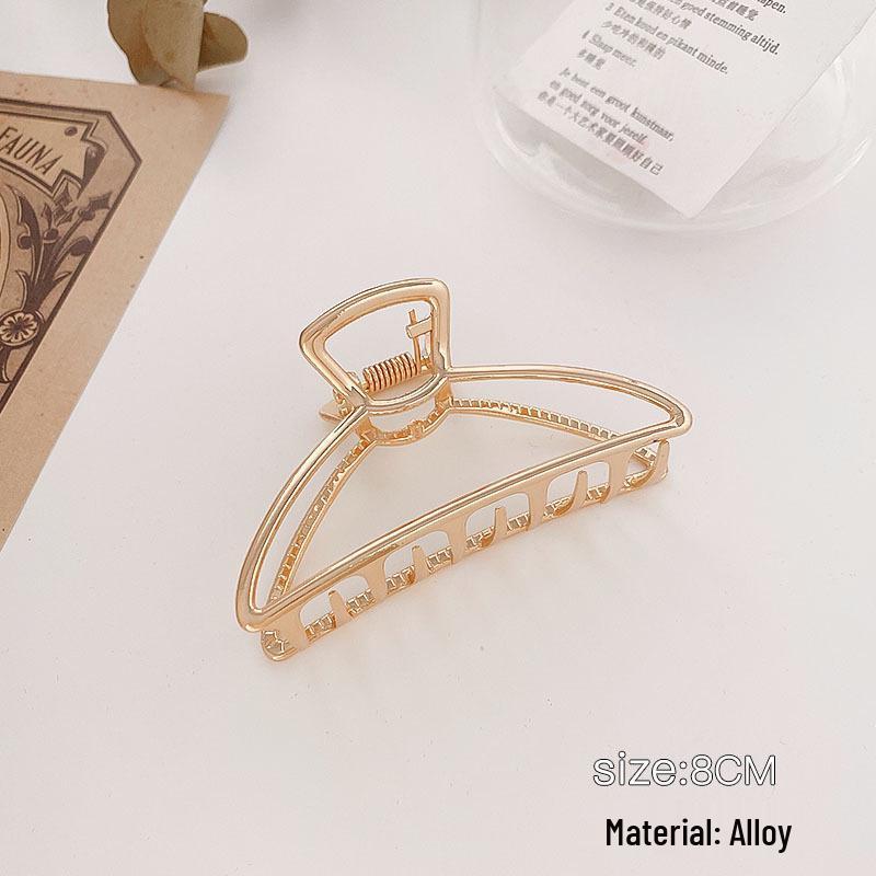 Премиальная большая металлическая заколка-краб для волос для женщин - Дизайн  Акула 2025