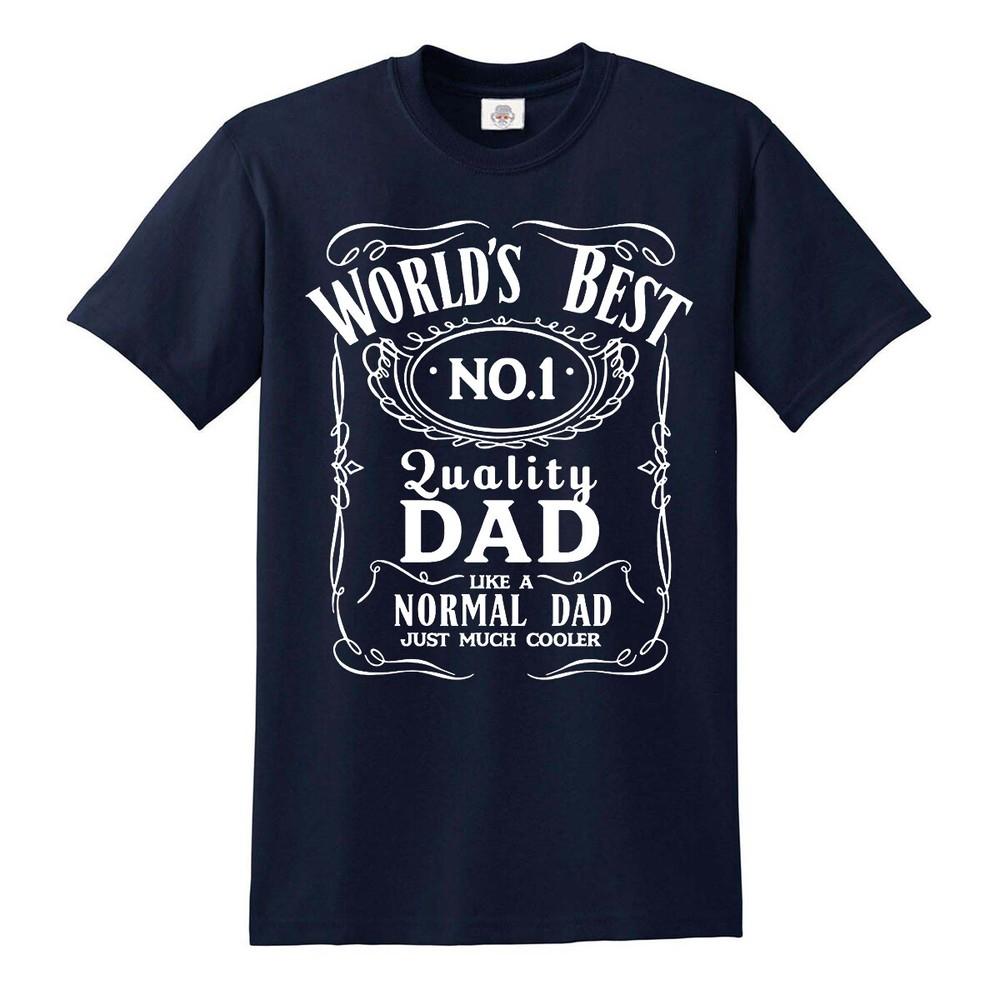 Worlds best dad no1 mens tshirt gift for dad fathers day present tshirt top 2XL