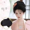 Ancient Style Hanfu Wig Bun with Full Hair Strand Updo Hairstyle Headwear Set