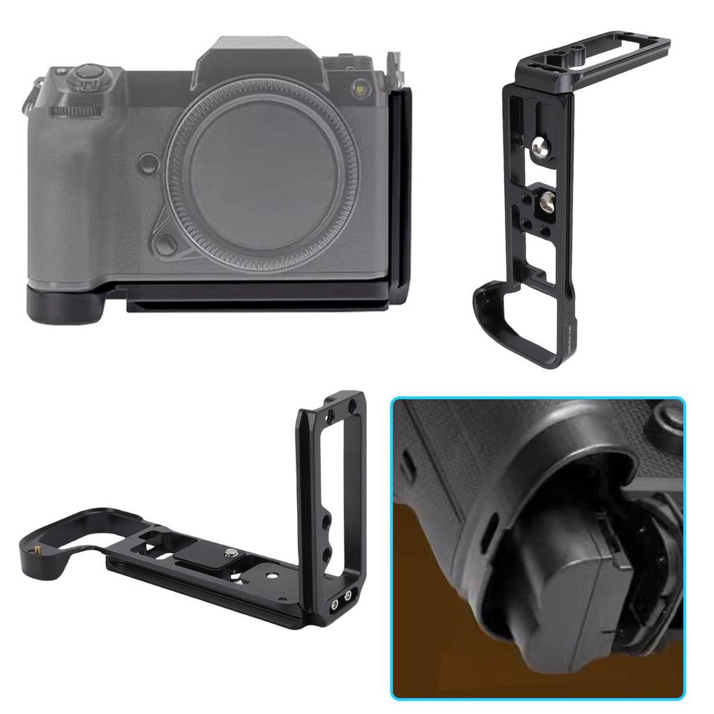Acogedor Camera Metal QR L Plate for Aluminum Alloy L Bracket Compatible with Screw Hole GFX100S/GFX50SII, Handles, 1/4"