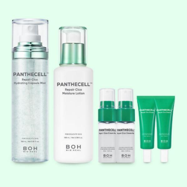 

BIOHEAL BOH Panthecell Repair Cica Moisture Capsule Mist 100ml + Moisture Lotion 100ml Set (+ 4 Miniatures Gift) 100ml+100ml+4 Miniatures Gift