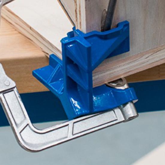 90-Degree Corner Clamp Ergonomic Handle Adjustable Thickness Multipurpose Handheld Right Angle Clamp Woodworking Tool