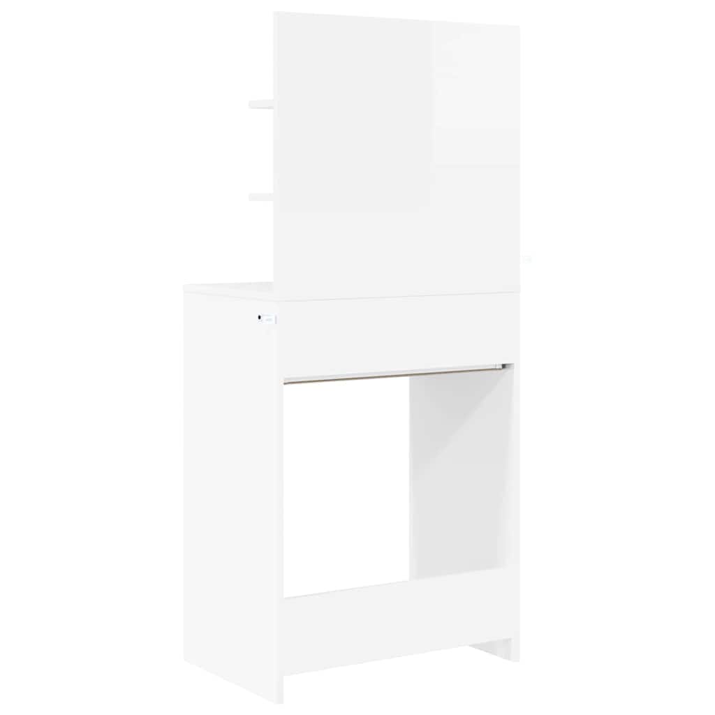 Bedroom Vanity Tables High Gloss White 80 x 39.6 x 135 cm