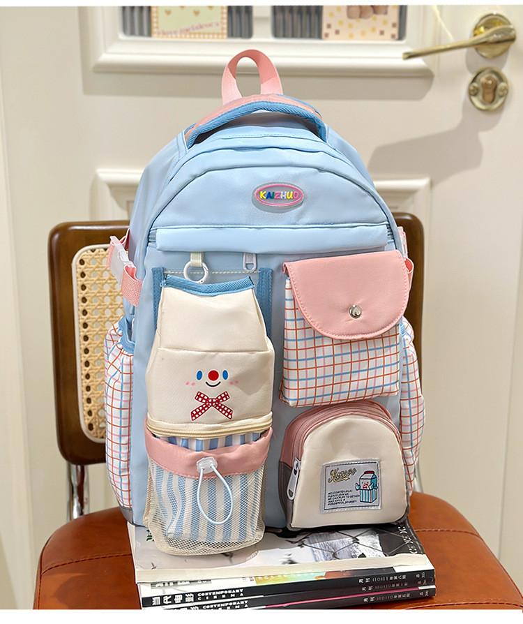 Nylon School Backpack For Girls With Waterproof Design And Letter Pattern For School And Travel