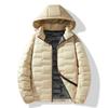 Zimní nová pánská péřová bunda s kapucí, vnitřní grafenová vrstva, outdoorová, lehká a tenká, větruodolná, teplá dámská bunda
