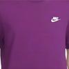 Nike Sportswear Club Soft Cotton Solid Color Crew Neck Casual Short Sleeve Breathable T-Shirt Men T-Shirts Tech-Purple AR4999-504