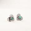 Malachite Gemstone 925 Sterling Silver Jewelry Handmade Studs 0.6" Gift For Mom EE-143-22