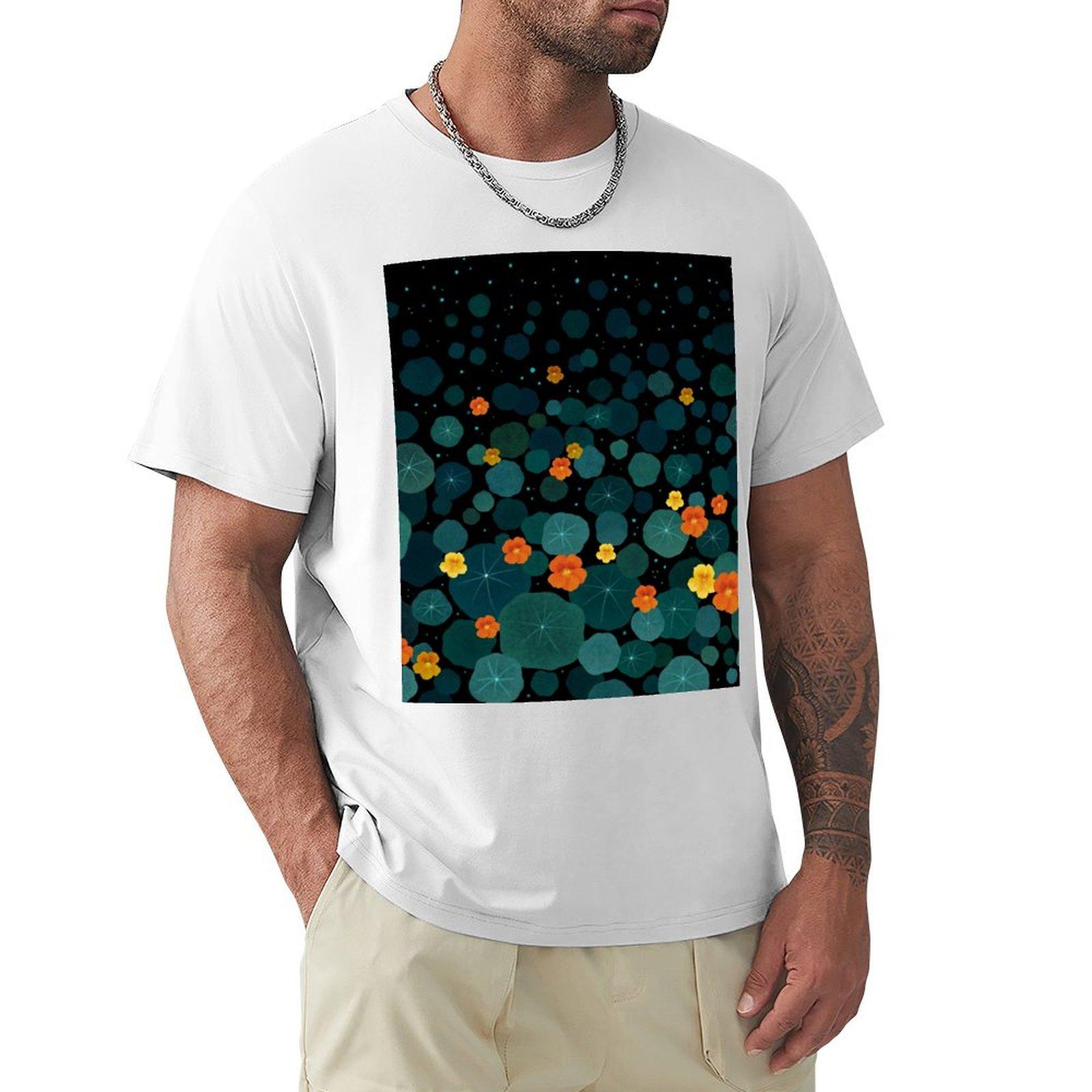 Nasturtium Garden TShirt oversize tshirts man Tshirts man Personalized tshirt black t shirts for men S