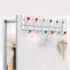 Door Hanger Cabinet Hook Storage Hooks with 5 Clothes for Kitchen Home