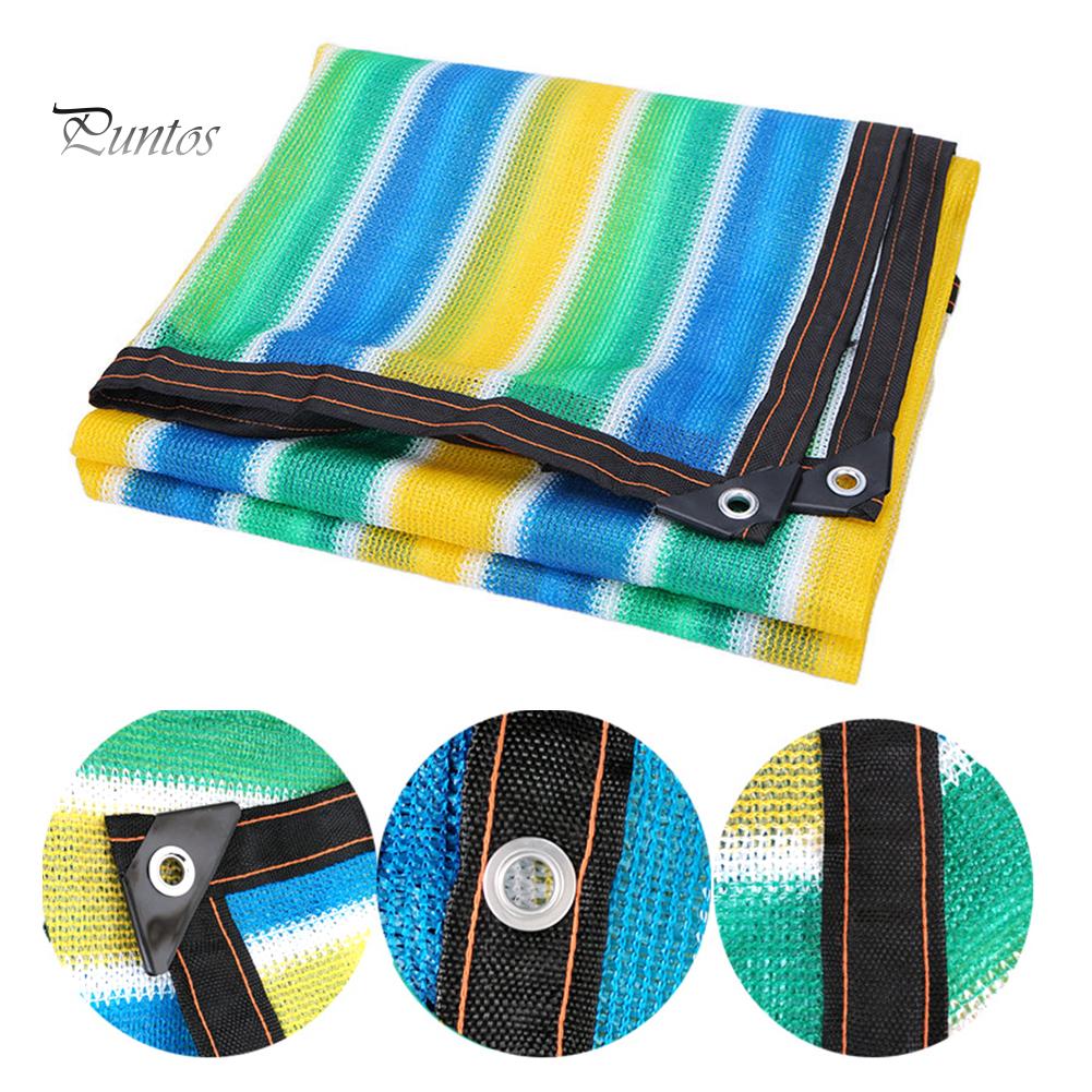 Puntos Color Block Stripe Anti-UV Protection Garden Balcony Patio Cover Sunshade Net