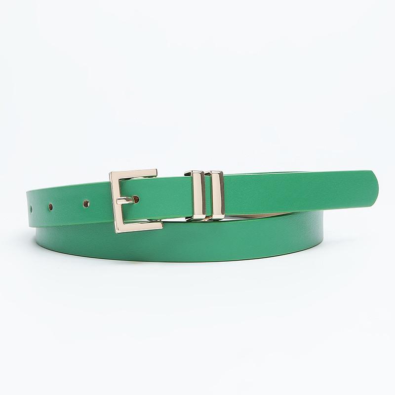 Elegant Pu Leather Womens Belt With Alloy Buckle Versatile And Simple Design For Dresses And Jeans