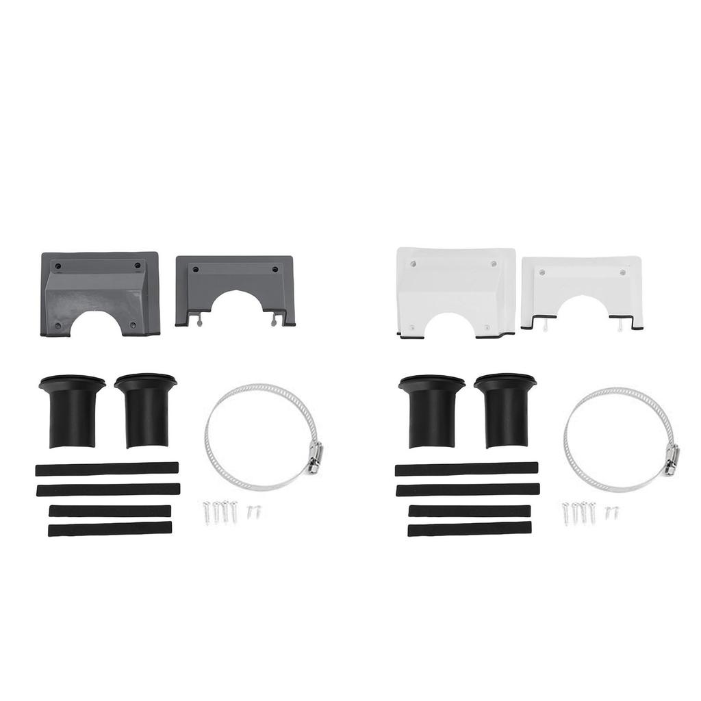 Wall Penetration Line Set Cover Kit Plastic Split AC Line Set Wall Cover with Soft Gasket for Indoor Outdoor Air Conditioner
