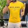 2024 Men's Summer T-shirt Luxury Letters Bear Print Cotton Short Sleeve Tees Solid Color Summer Wear Streetwear