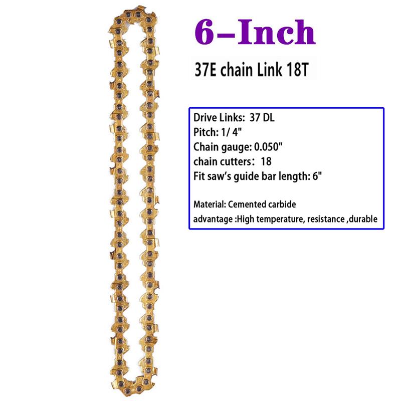 4/6  Inch Gold Chain Guide Electric Chainsaw Chains and Guide Used for Logging and Pruning Chainsaw Parts