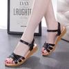 Foreign trade export real soft leather beef tendon soft sole 2025 new summer beef tendon sole casual low heel non-slip mother sandals