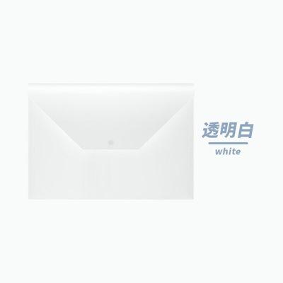 

10PCS Stationery file bag, snap on transparent plastic A4 thick large capacity student storage bag, data archive paper