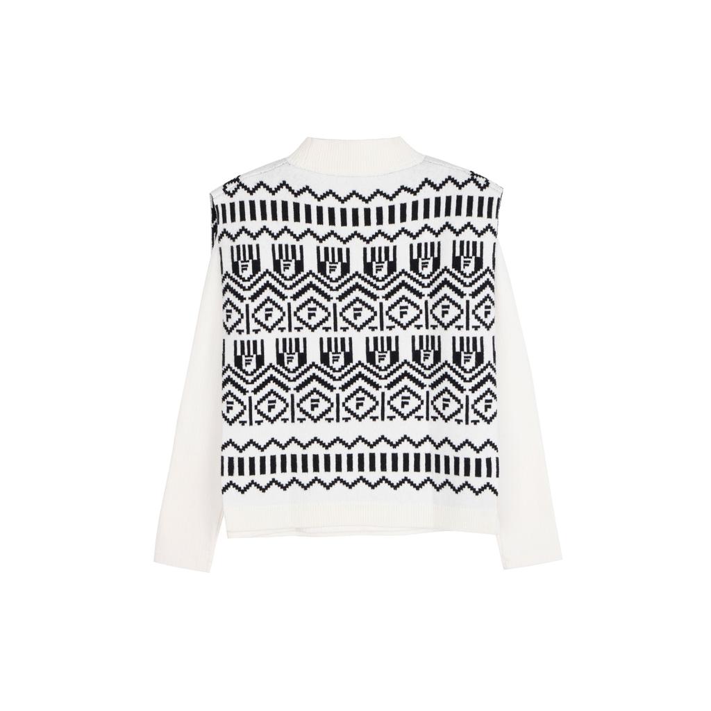 Fila Casual Crew Neck Pullover Sweater Women sweater White F11W344409F-IV