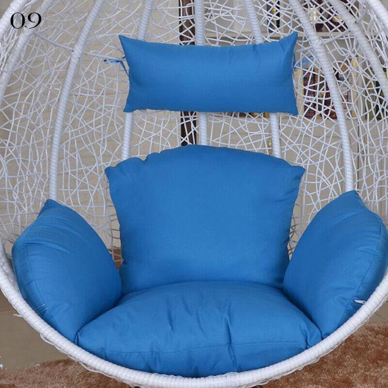 Hanging Swing Egg Chair Cushion Cover Patio Large Round Papasan Pad Detachable Garden Lounger Cushion Cover  (No Filling)