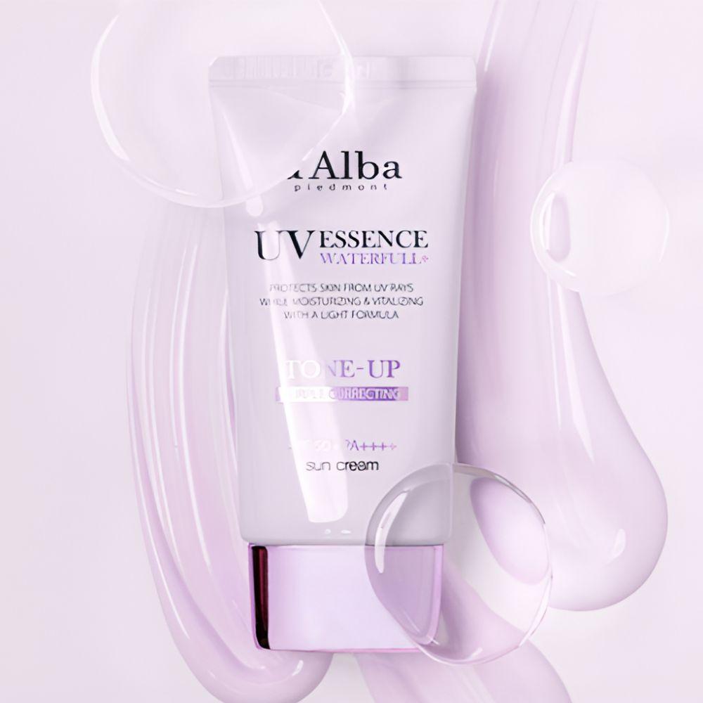 d'Alba Waterfull Purple Tone-Up Sunscreen 50ml Vegan Brightening Glow Sun