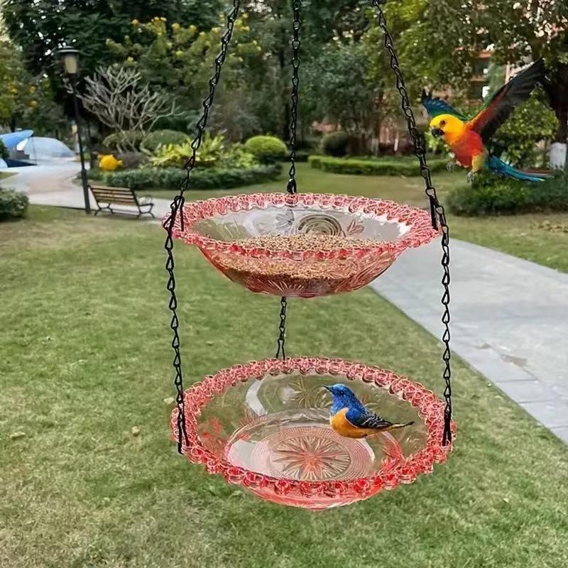 Hanging Bird Feeder and Bath for Garden or Balcony
