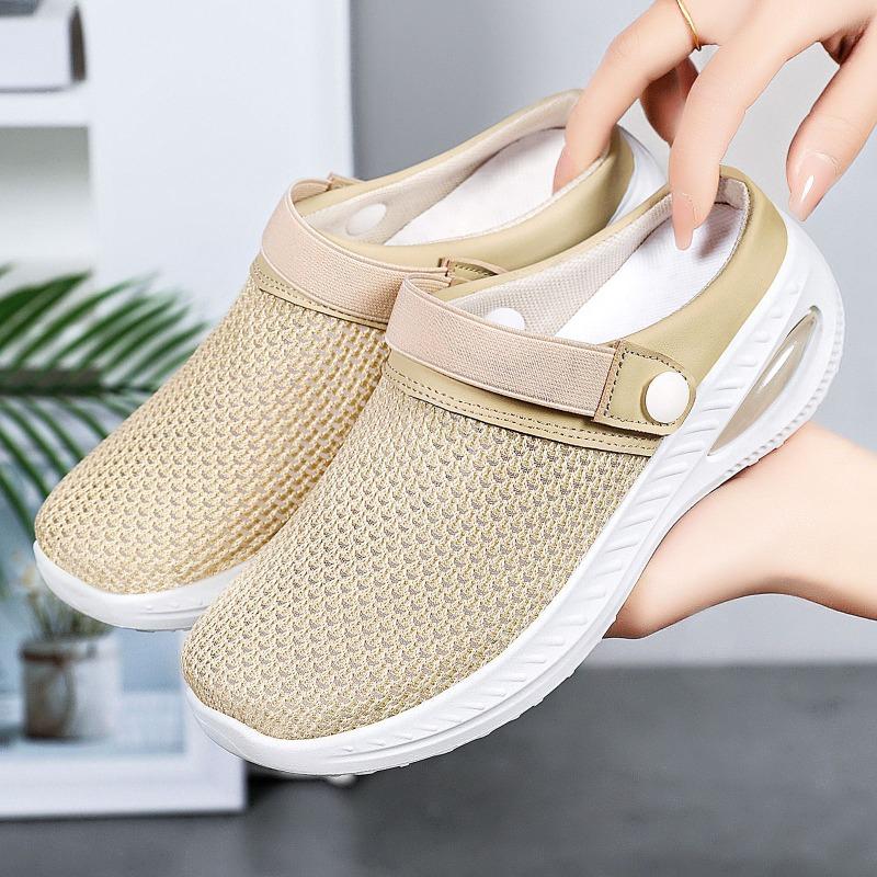 Shoes women's shoes shoes bag head half tray casual shoes solid color versatile flat shoes lazy slippers sandals