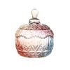 Qianxing Electroplated Colorful Glass Candy & Snack Jar with Crown Lid (Set of 2)