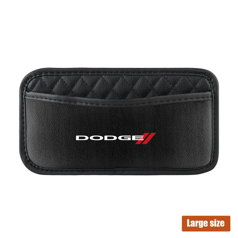 Car Emblem Leather Storage Bag Auto Sorganizer box Interior Accessories For Dodge Durango Caliber Challenger SXT SRT Magnum Colt T777