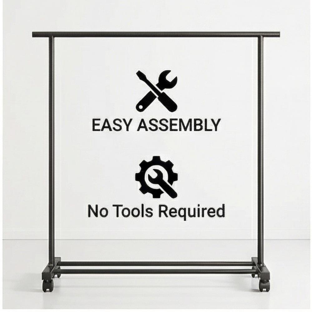 Simple Coat Rack, Movable Clothes Drying Rack, Freestanding Indoor Room Hanging Rack, Household Bedroom Clothes Storage Rack