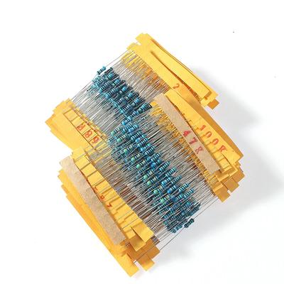 1/4W Resistor Assorted Set Pack 1 Ohm ~10M Metal Film Diy Electronic Kit 0.25 Watt Resistor Assortment Kit