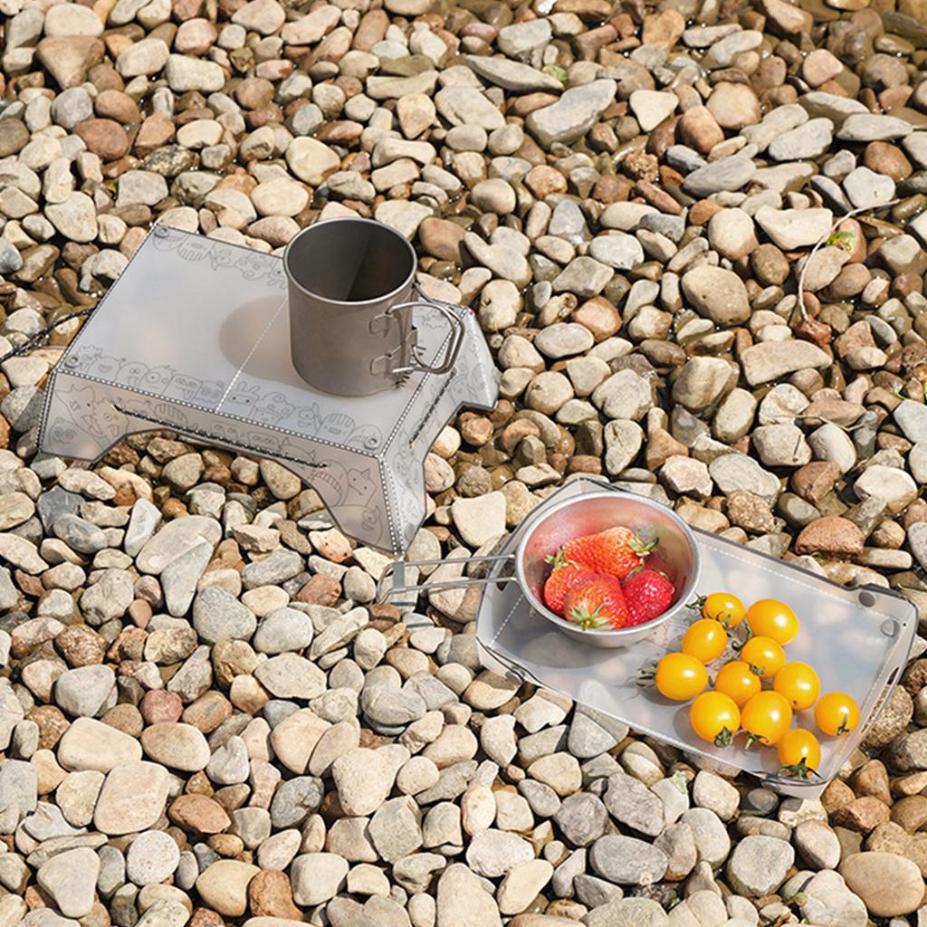 Light Weight Portable Camping Table Foldable Portable Picnics Tray Outdoor Cooking Table for Picnics Hiking Easy to Clean