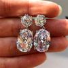 Earrings - Elegant and Fashionable Ladies' Large Diamond Earrings - Earrings
